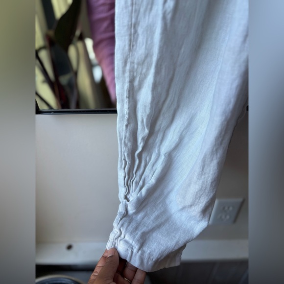 ACQUA LIMONE FLORENCE | linen pants in oatmeal | size medium - Picture 3 of 4